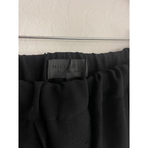 Nili Lotan M Pants Crepe Black Pull On Nahla Pockets Elastic Waist Pleated - Picture 6 of 9